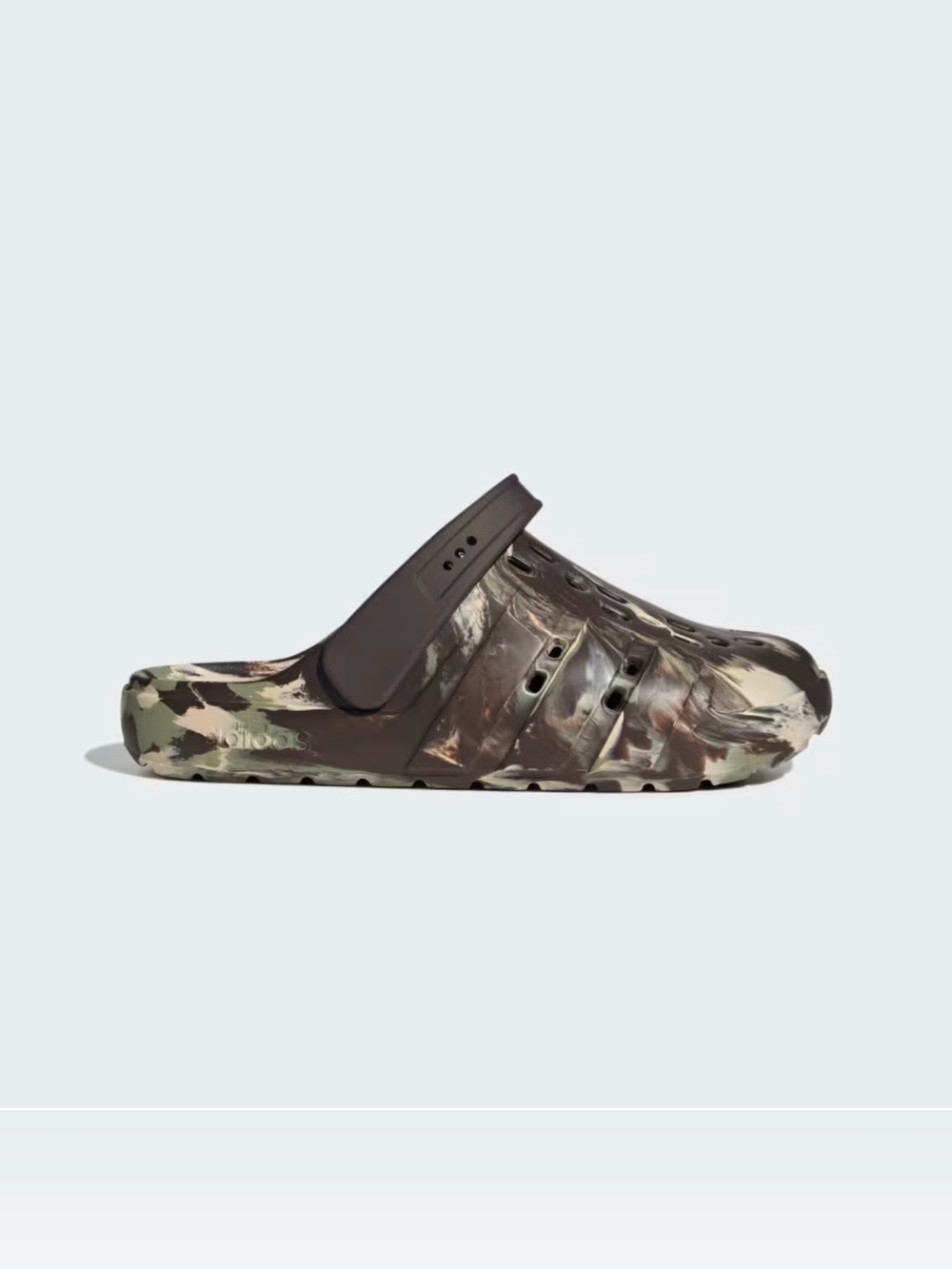 adidas Adilette Clog 2.0 Dark Brown / Tent Green / Sand Strata